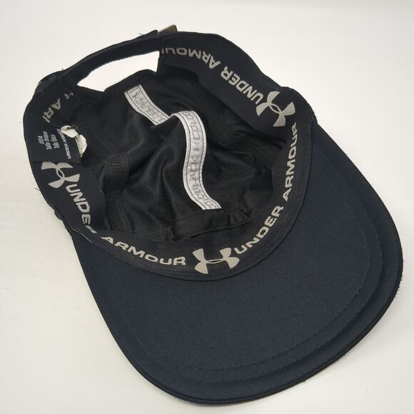 Under Armour Run Coldblack Strapback 5 Panel Cap Black One Size Adjustable - Picture 7 of 9